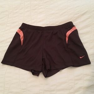 Nike Dri-Fit Mesh Running Shorts brown and Pink
